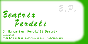 beatrix perdeli business card